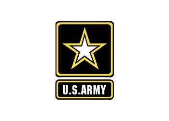 A green background with the u. S. Army logo in it